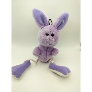 Gund String-Bean Bunny 3609 Plush Stuffed Animal Purple Floppy Legs Small